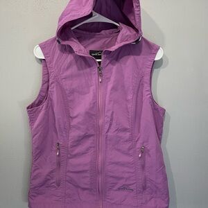 Eddie Bauer Lavender Hooded Women's Vest